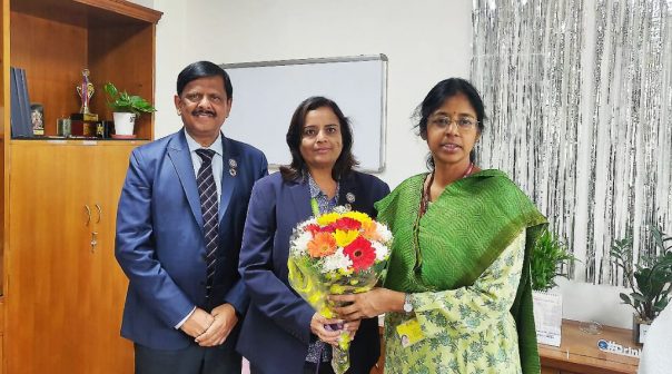 CA. Kemisha Soni, Chairperson, CP&GFM and CA. Prasanna Kumar D, Vice-Chairperson CP&GFM in a meeting with Ms. D Thara, Additional Secretary, Ministry of Housing and Urban Affairs, Government of India on 20th March, 2023.